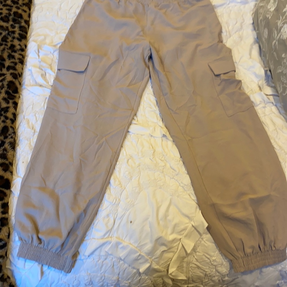 Zara tan flowy pants